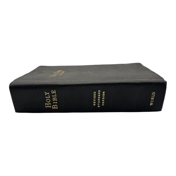 Vintage Holy Bible w Concordance Revised Standard Black Leather World Publishing - Picture 4 of 13